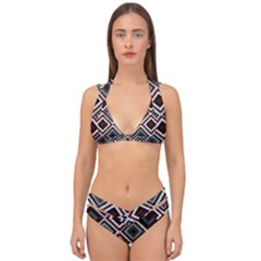 Native American Pattern Double Strap Halter Bikini Set by Valentinaart