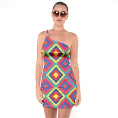 Native American Pattern One Soulder Bodycon Dress by Valentinaart