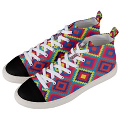 Native American Pattern Men s Mid-top Canvas Sneakers by Valentinaart