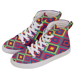 Native American Pattern Women s Hi-top Skate Sneakers by Valentinaart