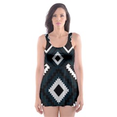 Native American Pattern Skater Dress Swimsuit by Valentinaart