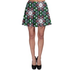 Stained Glass Pattern Church Window Skater Skirt by Pakrebo