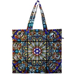 Vitrage Stained Glass Church Window Canvas Travel Bag by Pakrebo