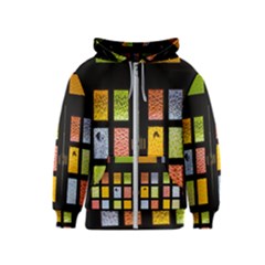 Window Stained Glass Glass Colors Kids  Zipper Hoodie by Pakrebo