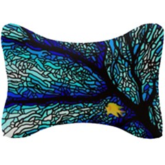 Sea Fans Diving Coral Stained Glass Seat Head Rest Cushion by Pakrebo