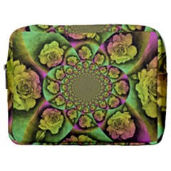 Rose Painted Kaleidoscope Colorful Make Up Pouch (large)
