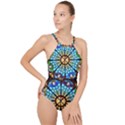 Church Window Stained Glass Church High Neck One Piece Swimsuit View1