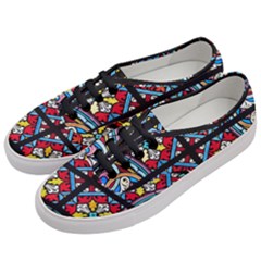 Stained Glass Window Colorful Color Women s Classic Low Top Sneakers by Pakrebo