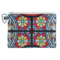 Stained Glass Window Colorful Color Canvas Cosmetic Bag (xl) by Pakrebo