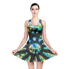 Cathedral Sagrada Família Barcelona Reversible Skater Dress by Pakrebo