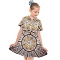 Stained Glass Window Glass Ceiling Kids  Short Sleeve Shirt Dress View1