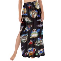 Stained Glass Sainte Chapelle Gothic Maxi Chiffon Tie-up Sarong by Pakrebo