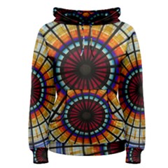 Background Stained Glass Window Women s Pullover Hoodie by Pakrebo