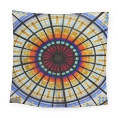 Background Stained Glass Window Square Tapestry (large)