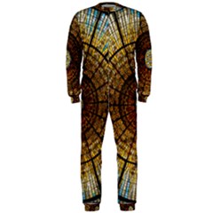 Barcelona Glass Window Stained Glass Onepiece Jumpsuit (men)  by Pakrebo