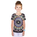 Stained Glass Cathedral Rosette Kids  One Piece Tee View1