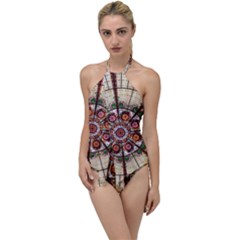 Pattern Round Abstract Geometric Go With The Flow One Piece Swimsuit by Pakrebo