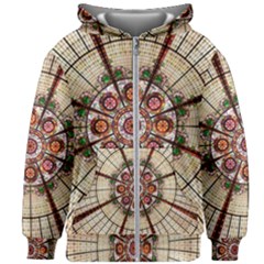 Pattern Round Abstract Geometric Kids  Zipper Hoodie Without Drawstring