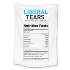 Liberal Tears  Funny With Supplement Facts Custom Colors Large Tapestry by snek