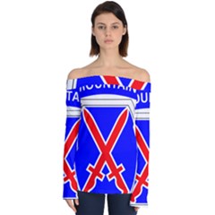 United States Army 10th Mountain Division Shoulder Sleeve Insignia Off Shoulder Long Sleeve Top by abbeyz71