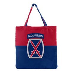 Flag Of United States Army 10th Mountain Division Grocery Tote Bag