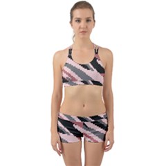 Pink Digital Camo Abstract Back Web Gym Set by TopitOff