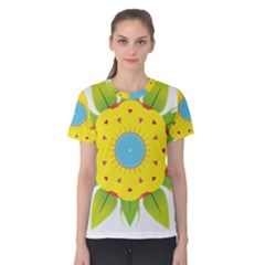 Abstract Flower Women s Cotton Tee