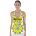 Abstract Flower Babydoll Tankini Top View1