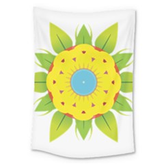 Abstract Flower Large Tapestry