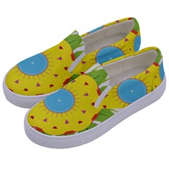 Abstract Flower Kids  Canvas Slip Ons by Alisyart