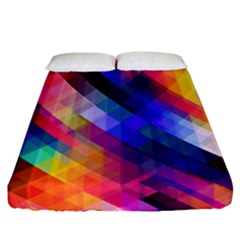 Abstract Background Colorful Fitted Sheet (california King Size) by Alisyart