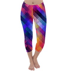 Abstract Background Colorful Capri Winter Leggings 