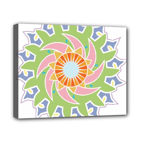 Abstract Flower Mandala Canvas 10  X 8  (stretched)