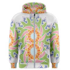 Abstract Flower Mandala Men s Zipper Hoodie by Alisyart