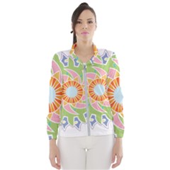 Abstract Flower Mandala Windbreaker (women) by Alisyart