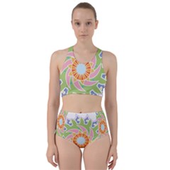 Abstract Flower Mandala Racer Back Bikini Set by Alisyart