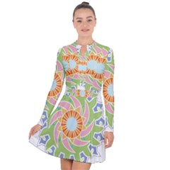 Abstract Flower Mandala Long Sleeve Panel Dress by Alisyart