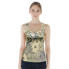 Abstract Art Botanical Racer Back Sports Top