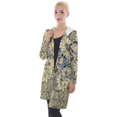 Abstract Art Botanical Hooded Pocket Cardigan