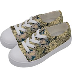 Abstract Art Botanical Kids  Low Top Canvas Sneakers by Alisyart