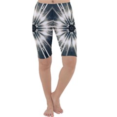 Abstract Fractal Space Cropped Leggings  by Alisyart