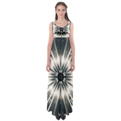 Abstract Fractal Space Empire Waist Maxi Dress