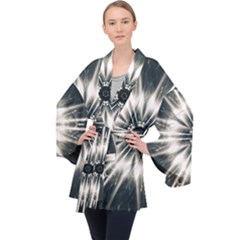 Abstract Fractal Space Velvet Kimono Robe