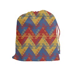 Aztec South American Pattern Zig Drawstring Pouch (xl)