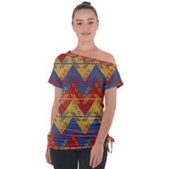 Aztec South American Pattern Zig Tie-up Tee