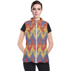 Aztec South American Pattern Zig Women s Puffer Vest by Alisyart