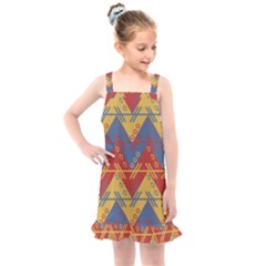 Aztec South American Pattern Zig Kids  Overall Dress
