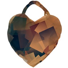 Background Triangle Giant Heart Shaped Tote by Alisyart