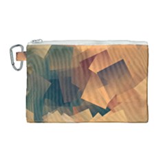Background Triangle Canvas Cosmetic Bag (large)