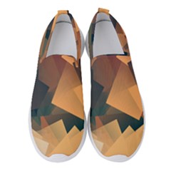 Background Triangle Women s Slip On Sneakers